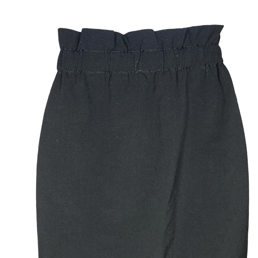 Max Studio Front Tie Drawstring Black Skirt With Big Pockets Lined Size 8 NWT - Picture 8 of 16